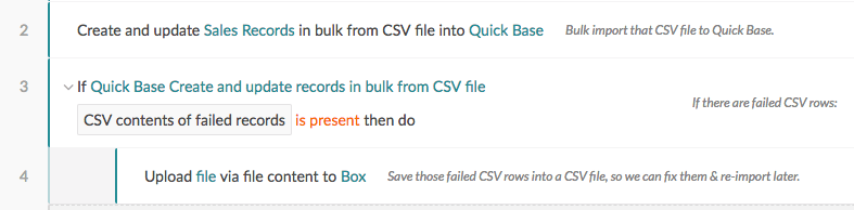 Handling failed CSV rows