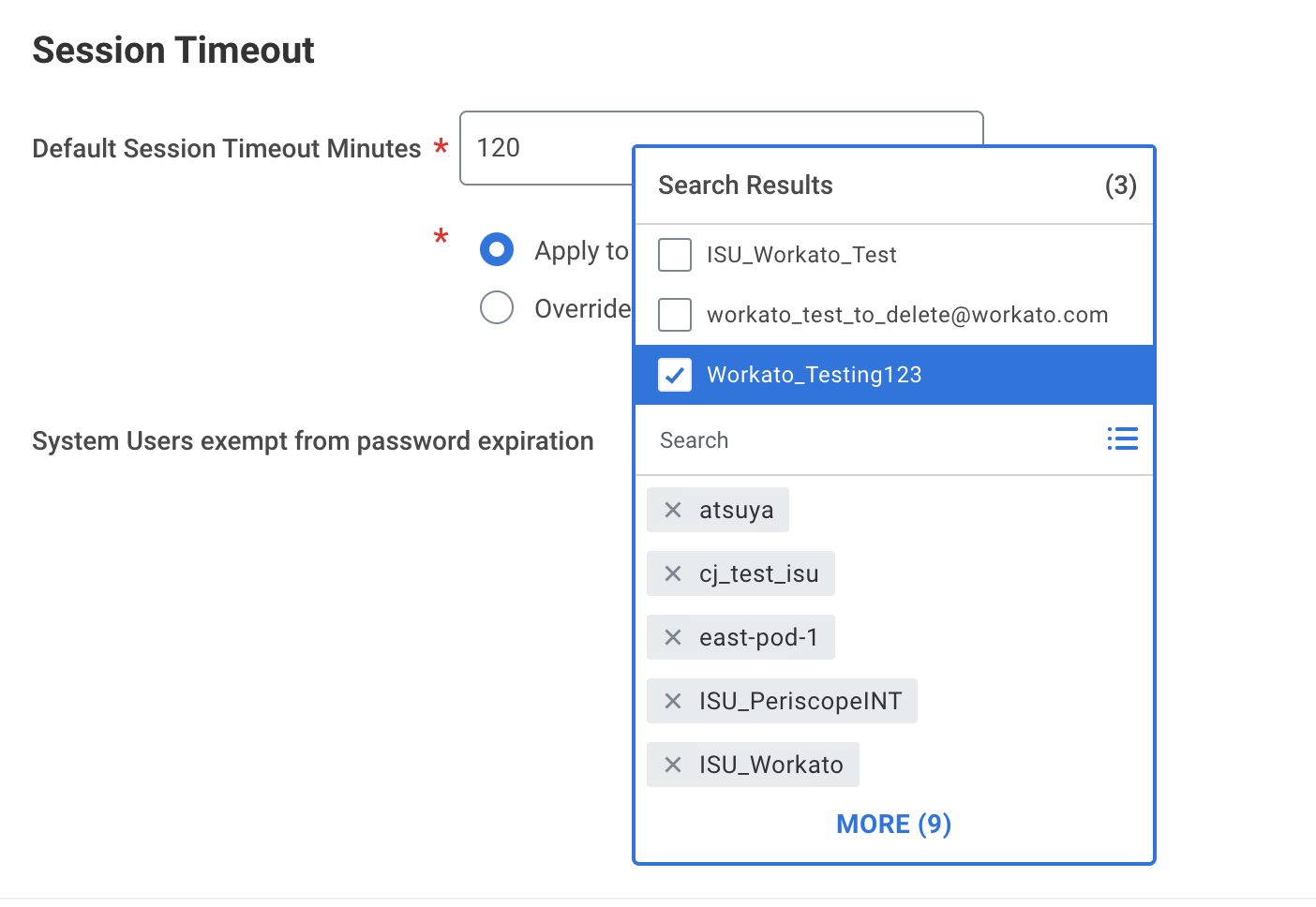 Exempt ISU user from password expiration