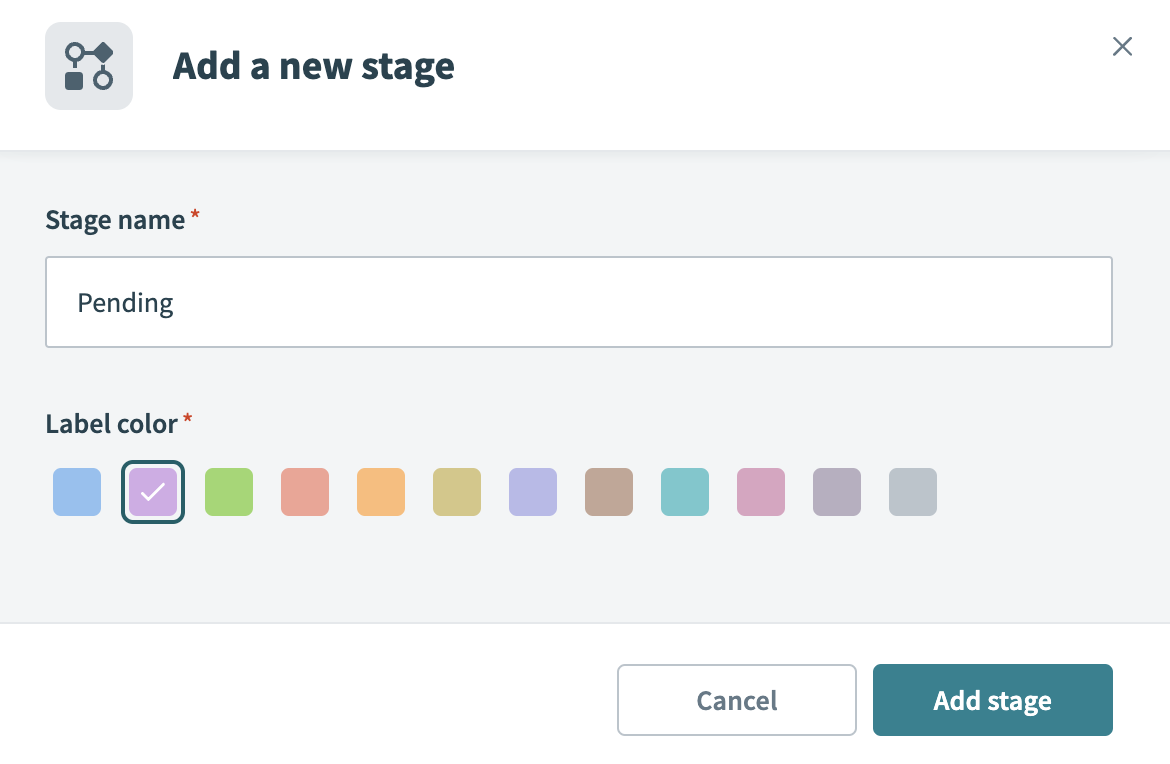 Customize workflow stages