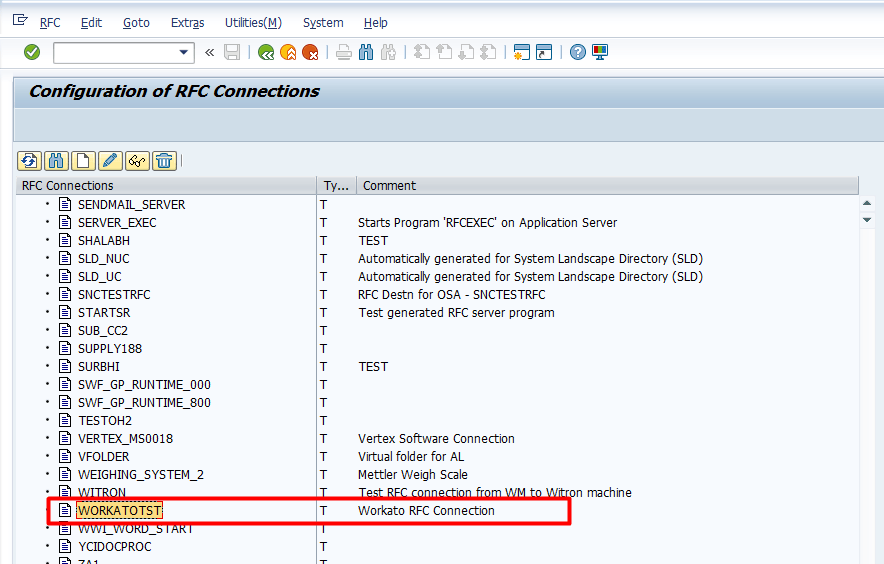 RFC connections