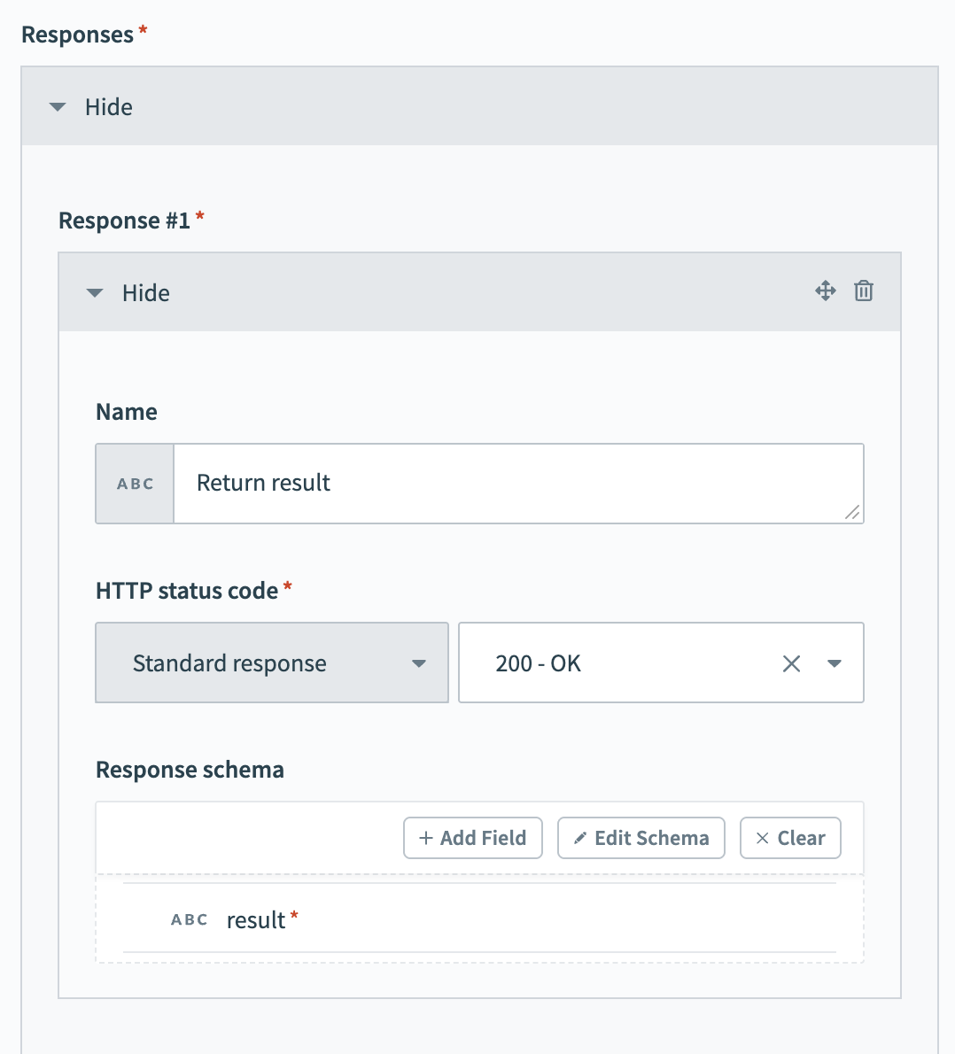 Configured response