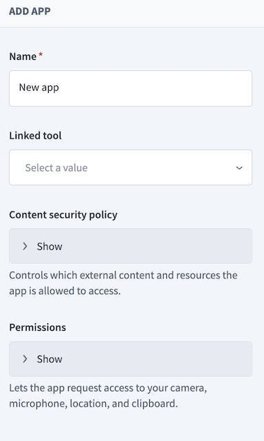 Configure the MCP app
