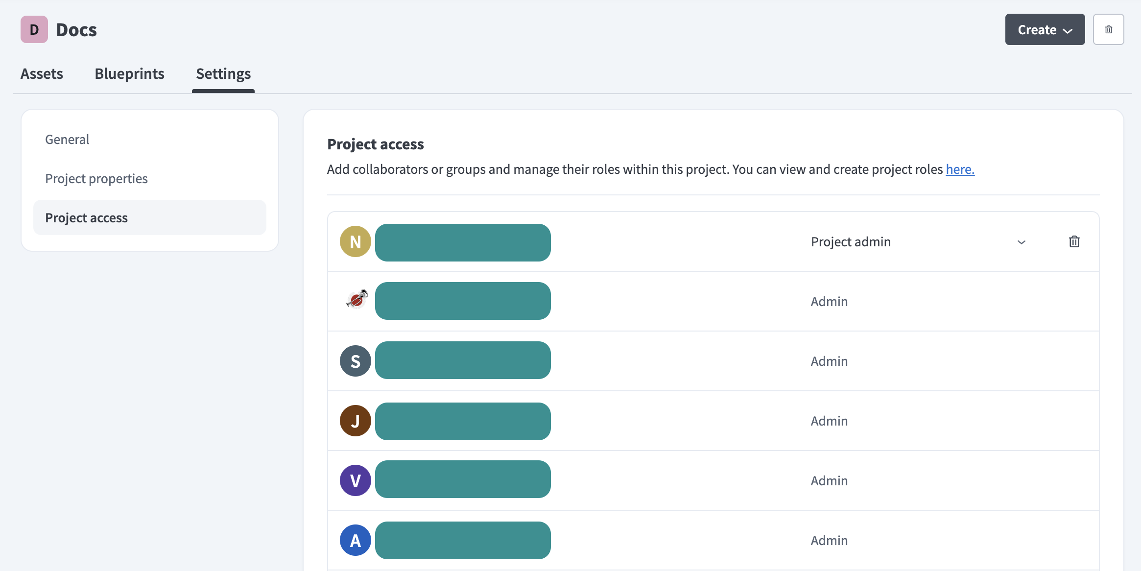 Project access