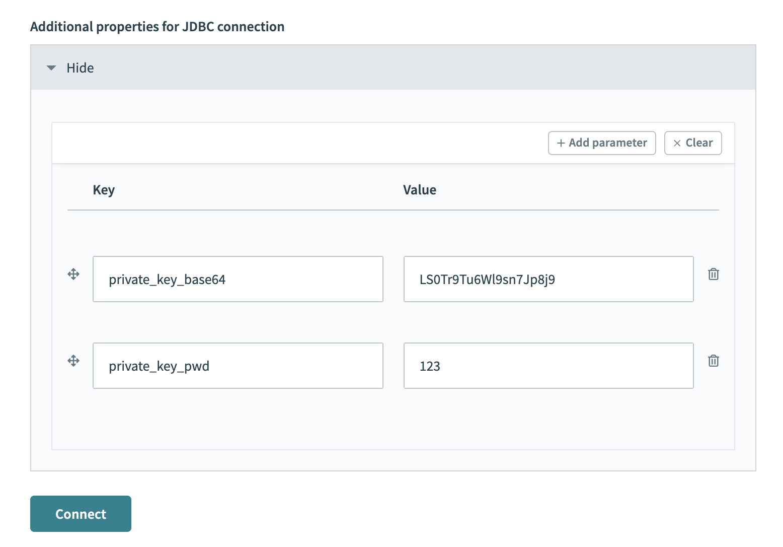 Connect to JDBC