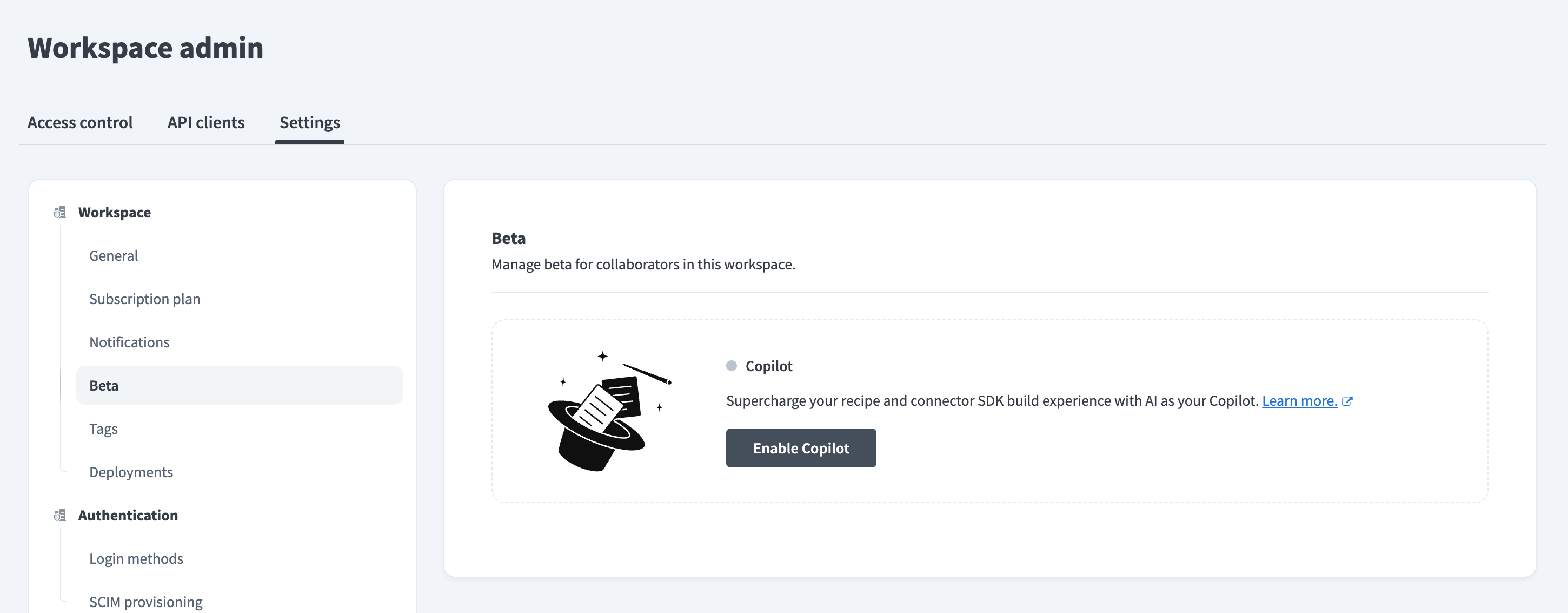 Enable Copilot in your account settings
