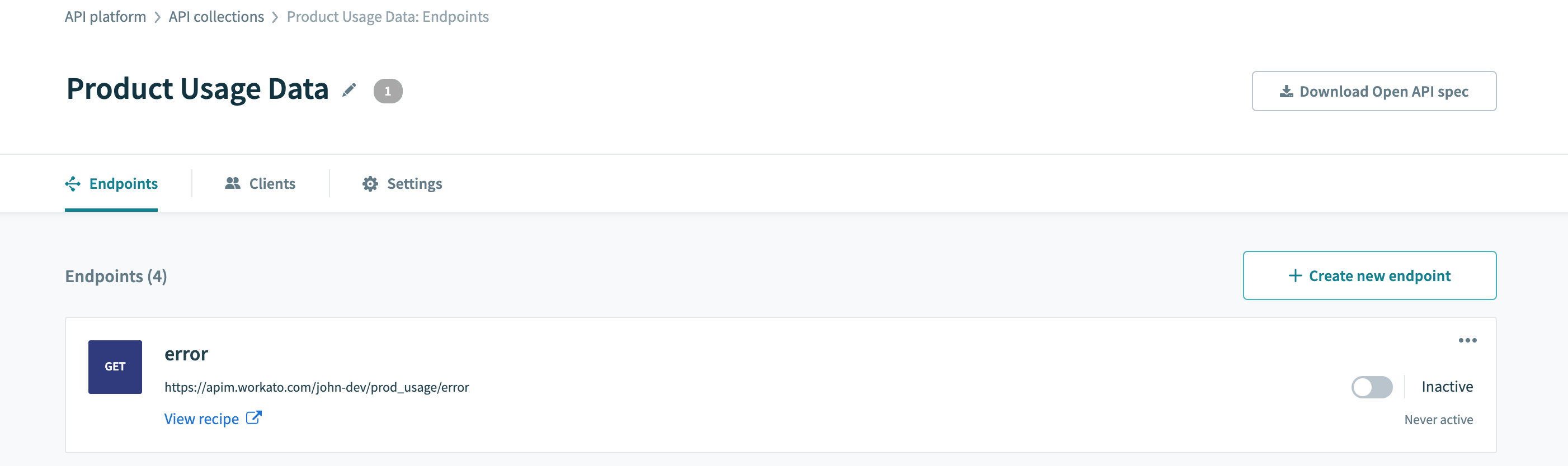 API の接頭辞が有効