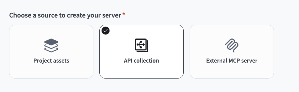 APIコレクションを選択