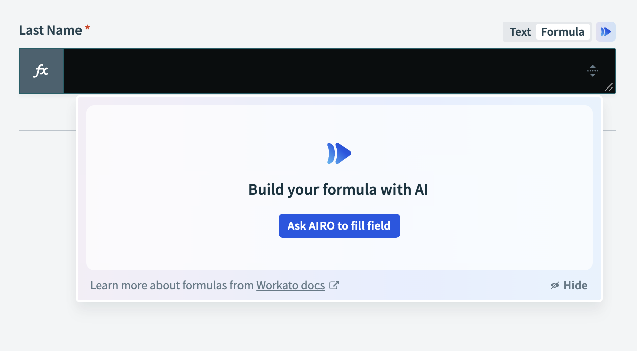Ask AIRO tab