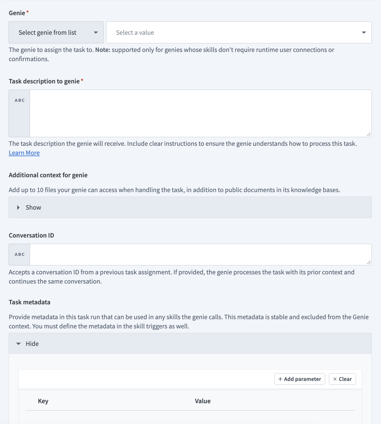 Assign task action