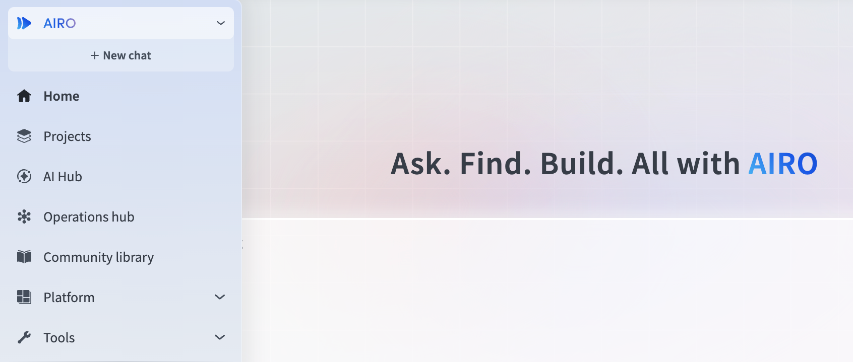 AIRO in the sidebar