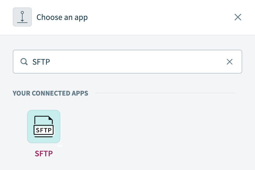 Choose SFTP