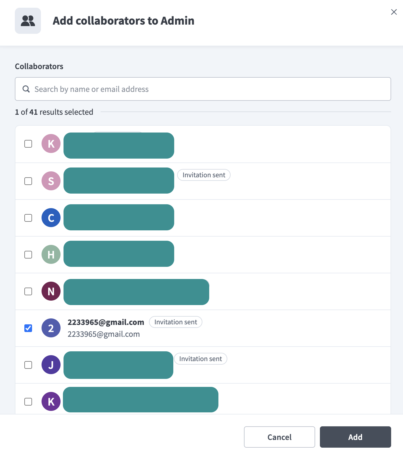 Click add