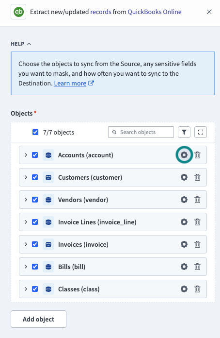 Configure sync settings