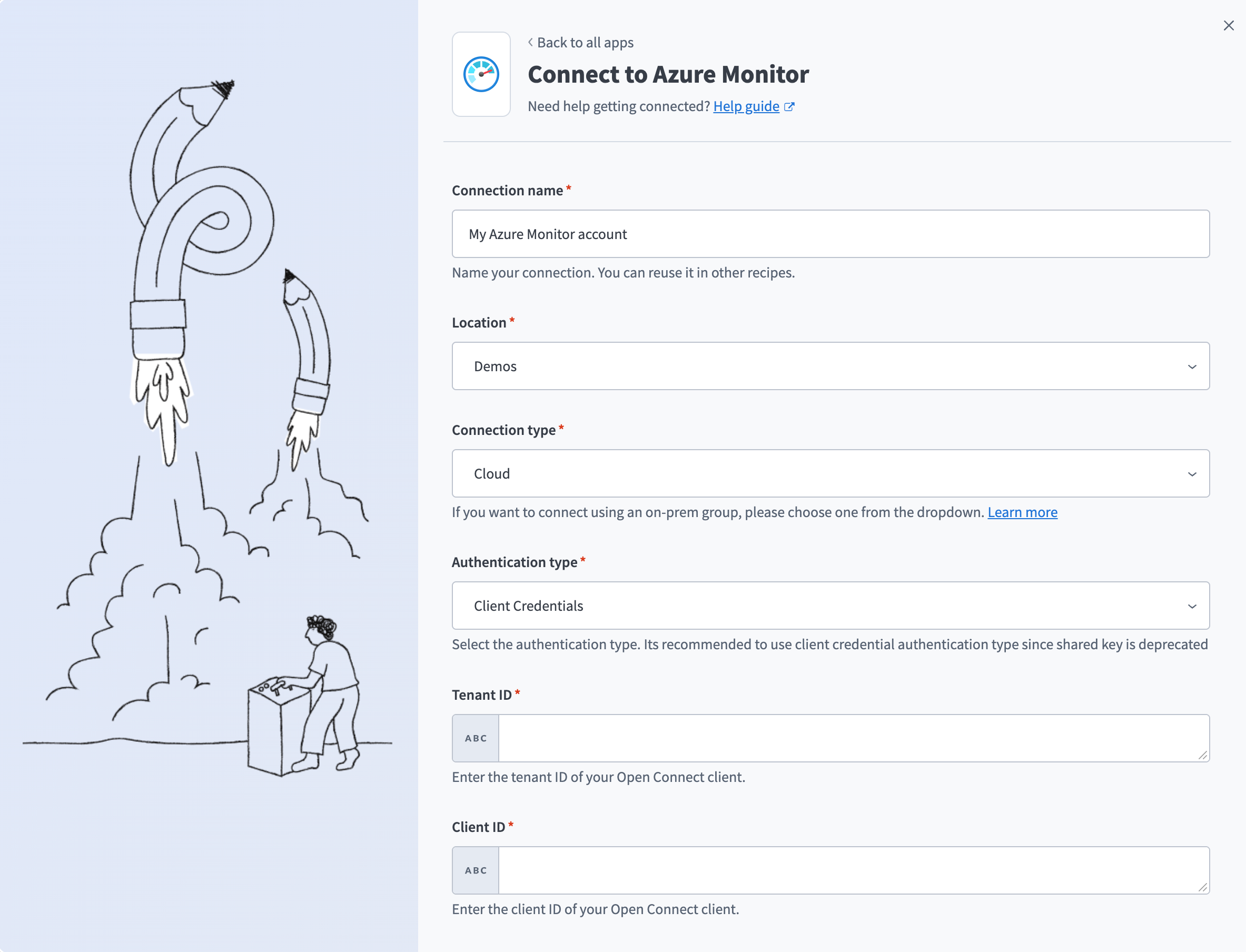 Azure Monitorに接続