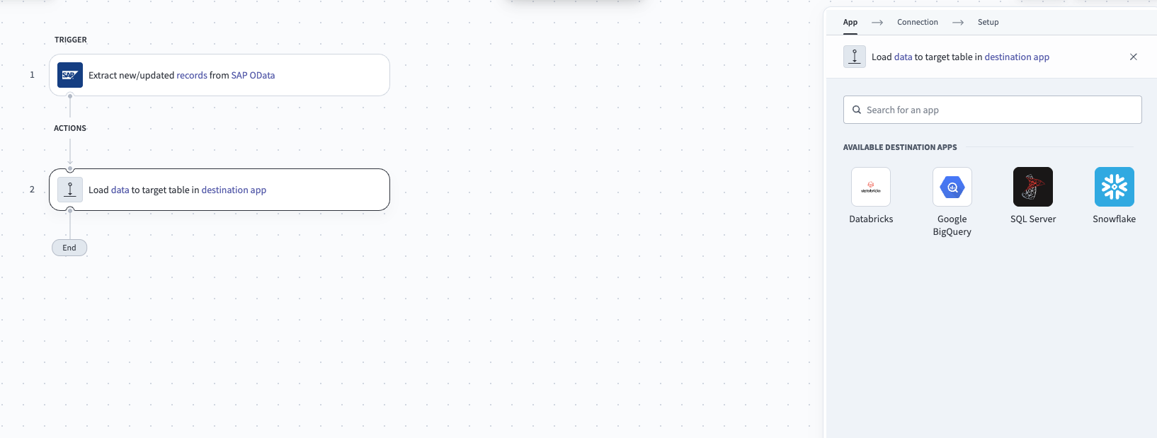 Configure destination