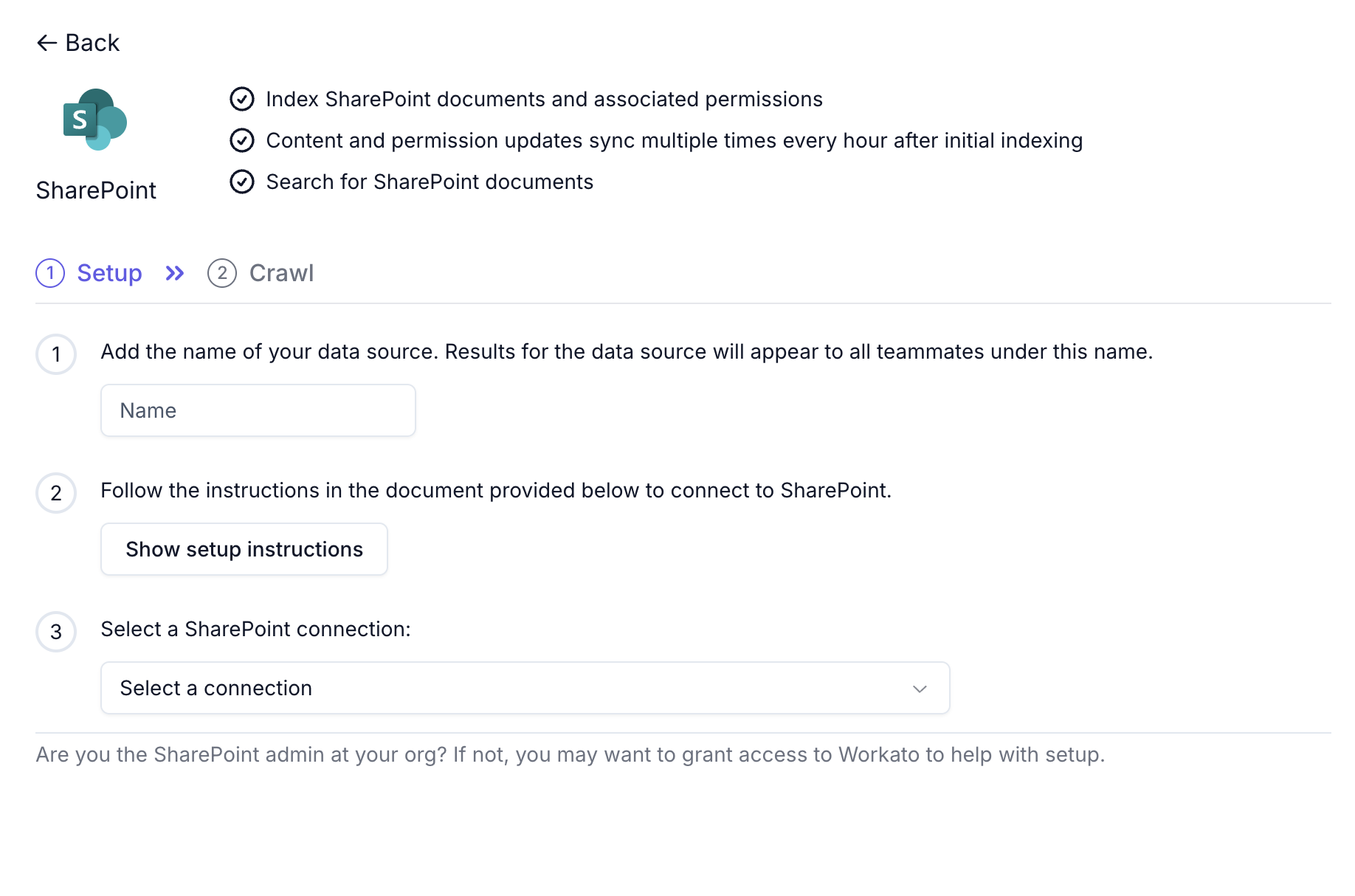 Configure SharePoint connection