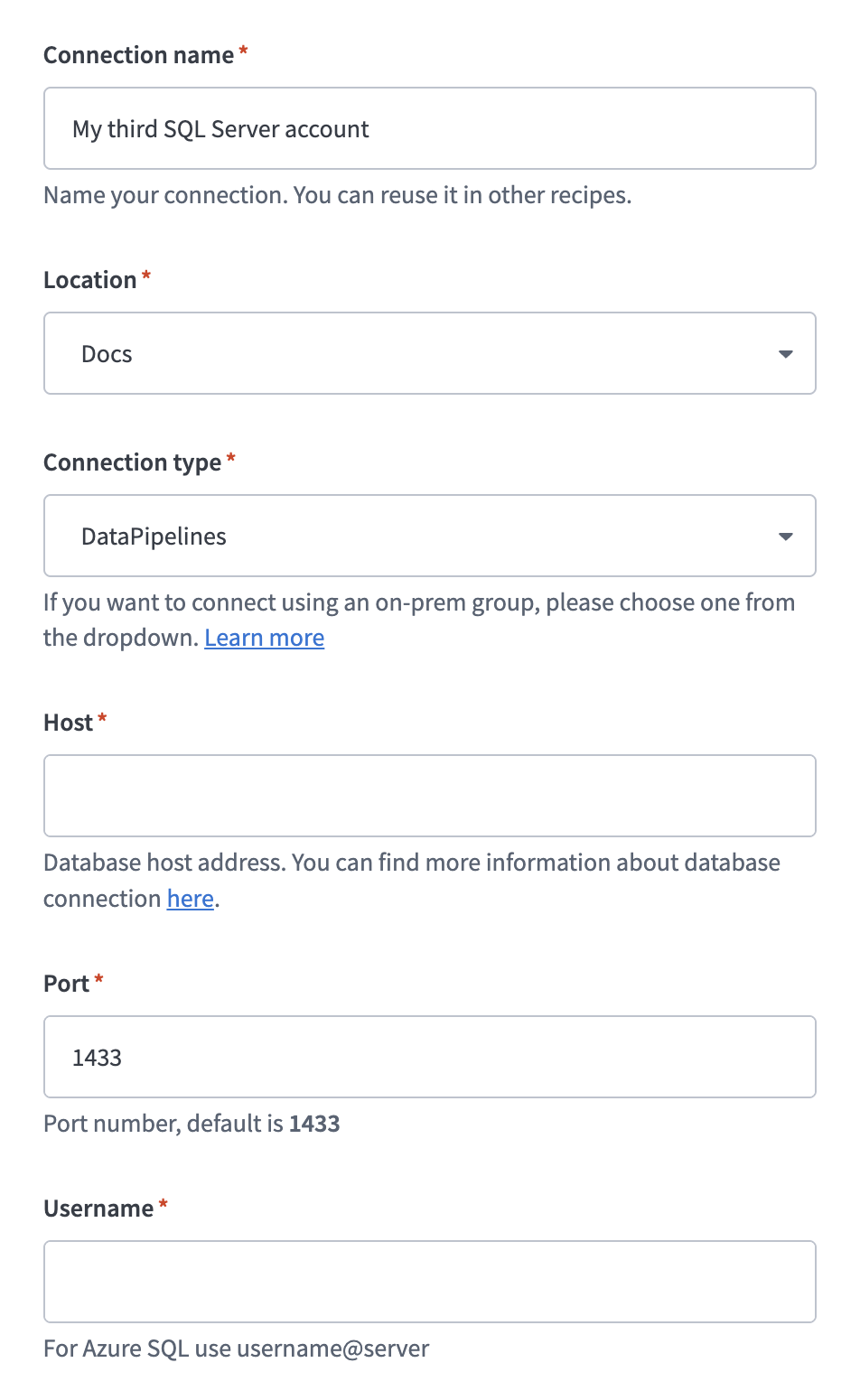 Configure your SQL Server connection
