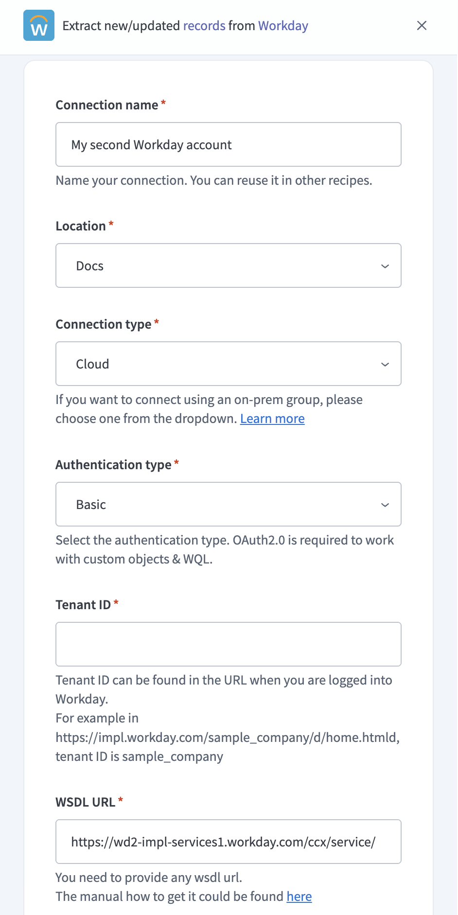 Configure your Workday connection