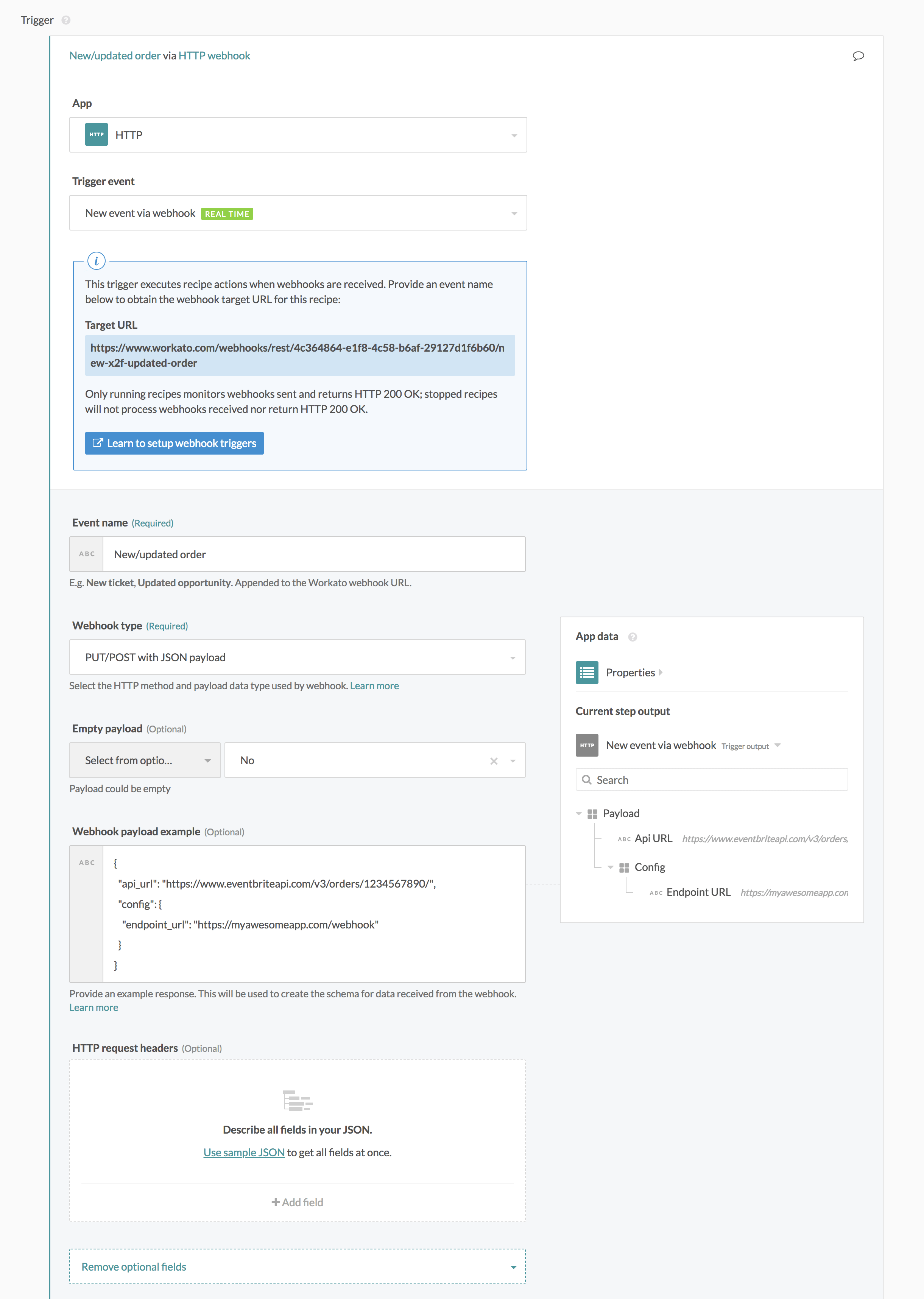 設定された Webhook