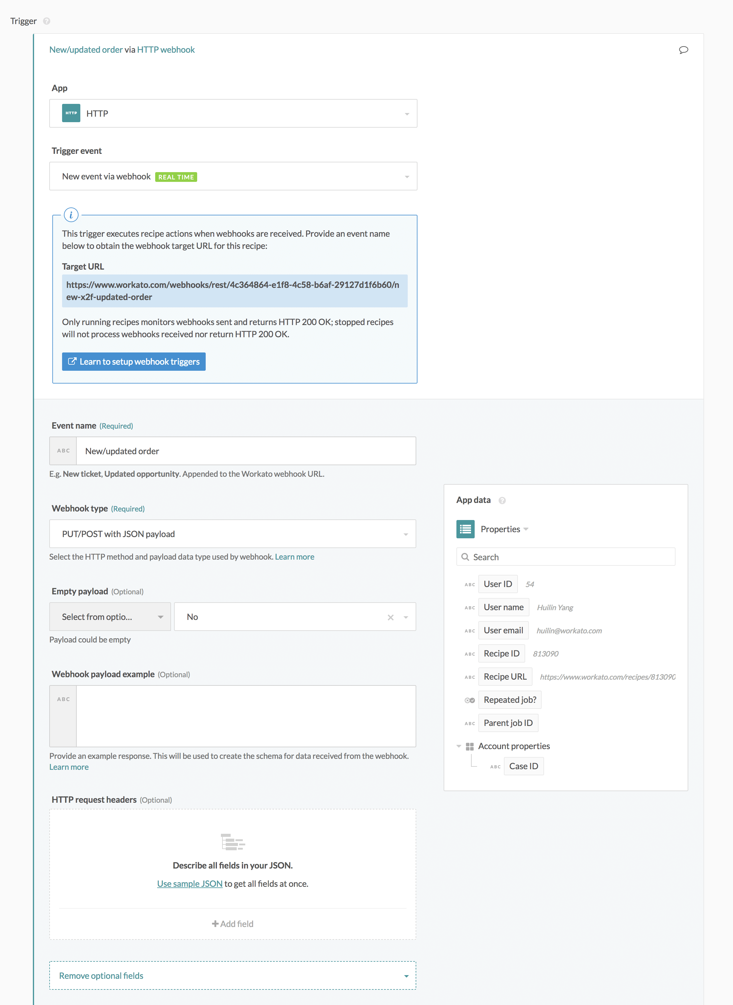 Webhook の設定