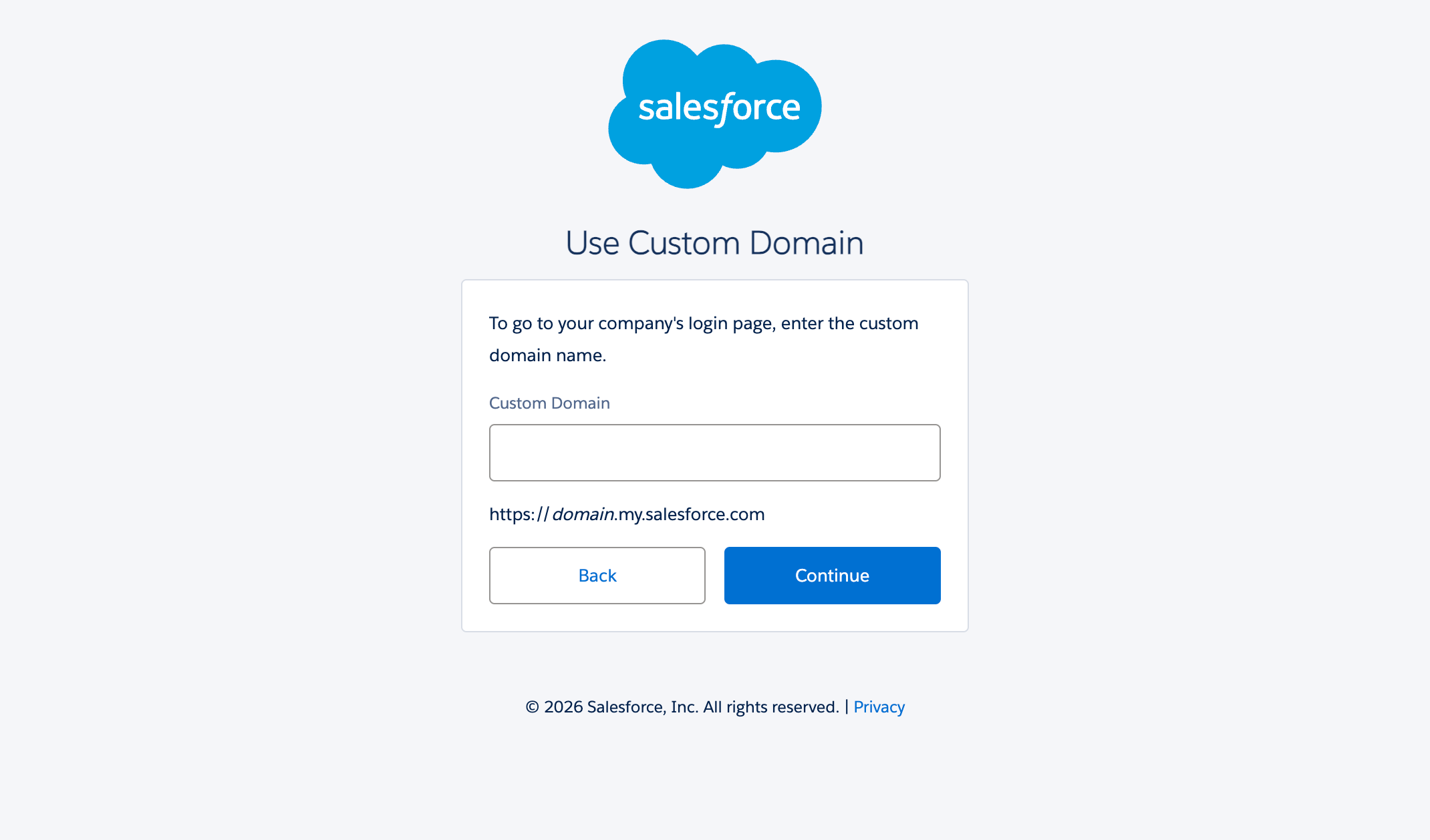 Salesforce custom domains