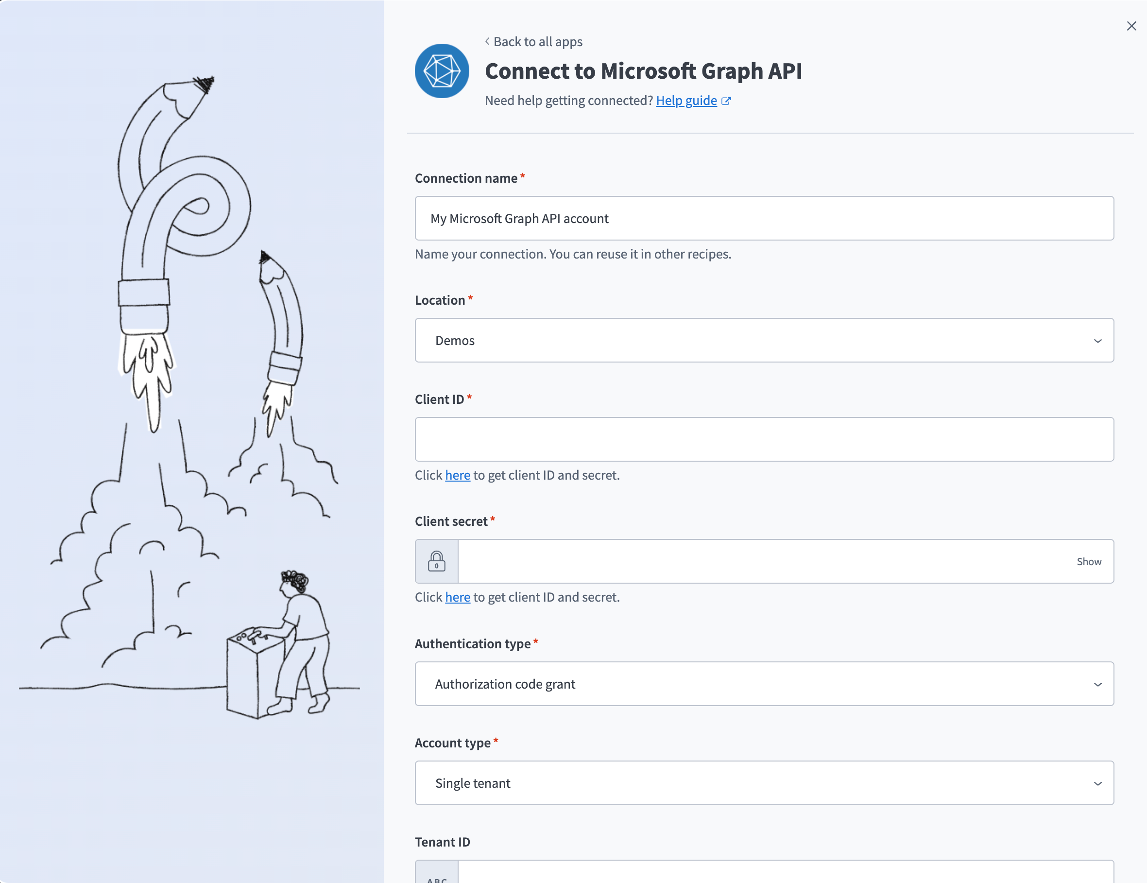 Connect to Microsoft Graph API with authorization code grant authentication