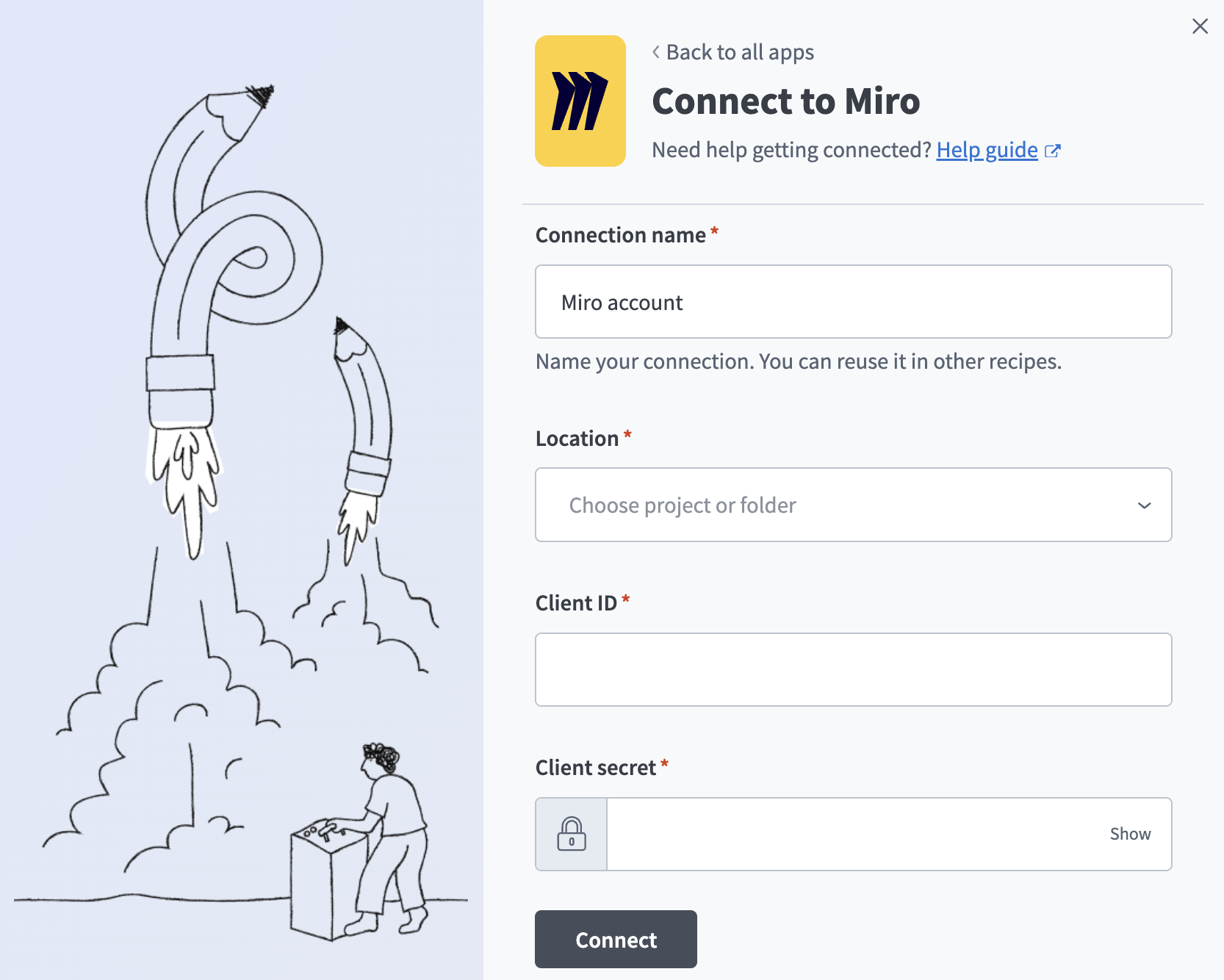 Miro connection setup