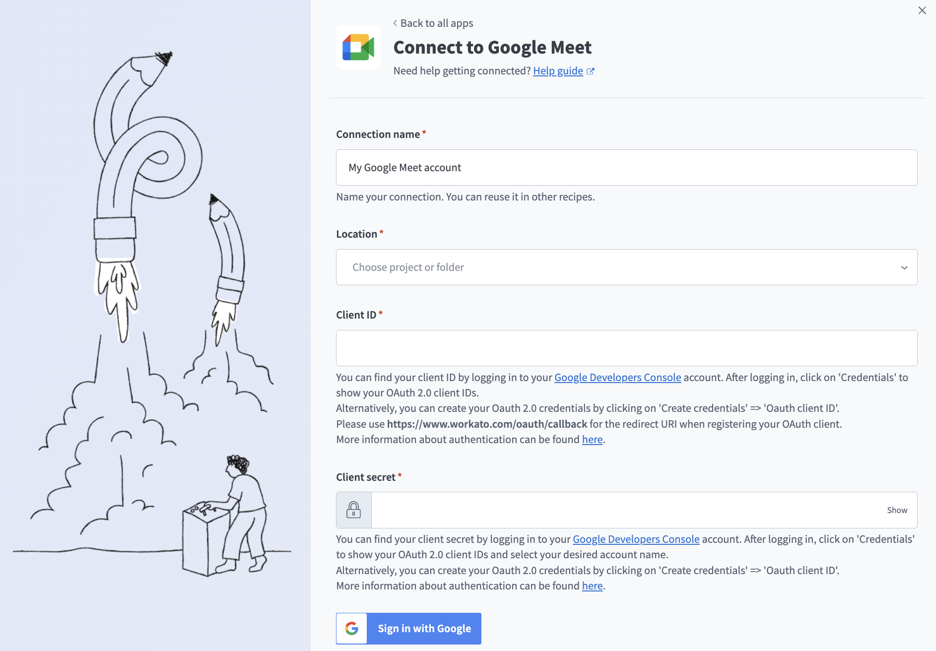 OAuth 2.0 connection