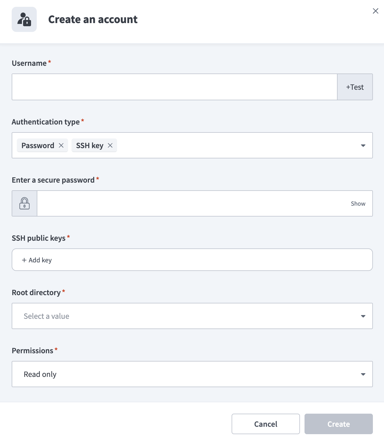 Create an account