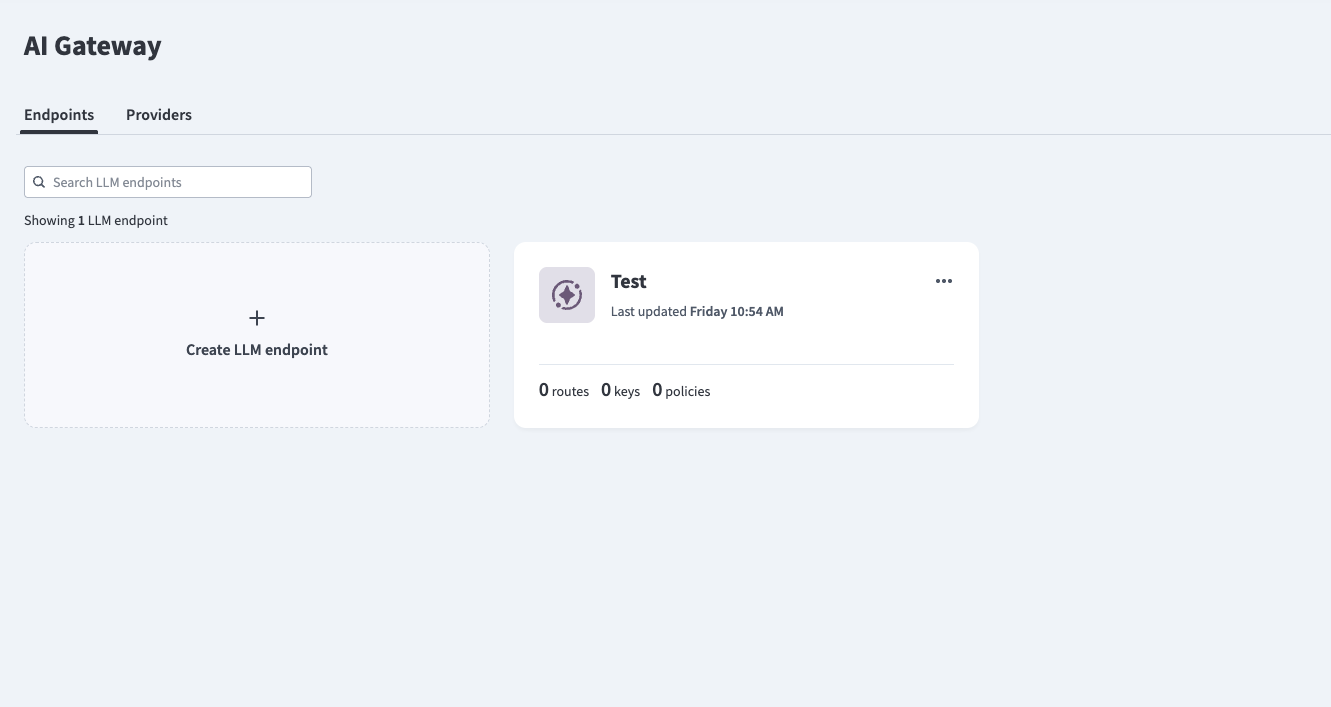 Create LLM endpoint