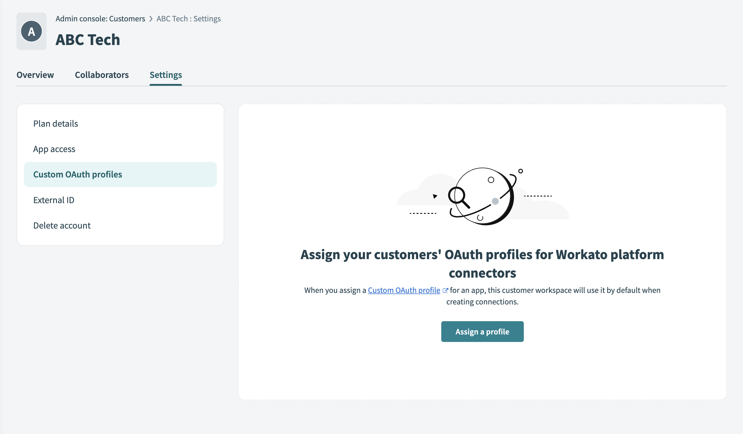 Assign a profile
