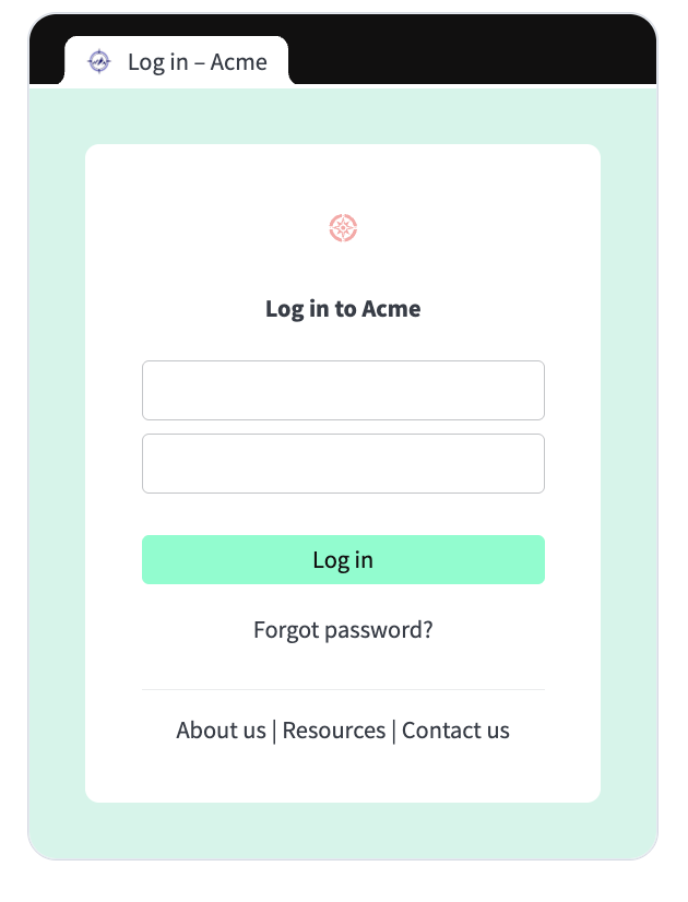 Customized login experience