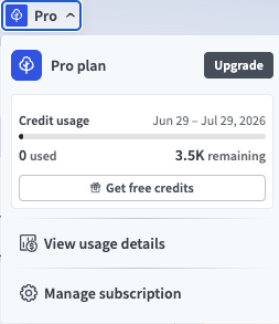 Manage subscription