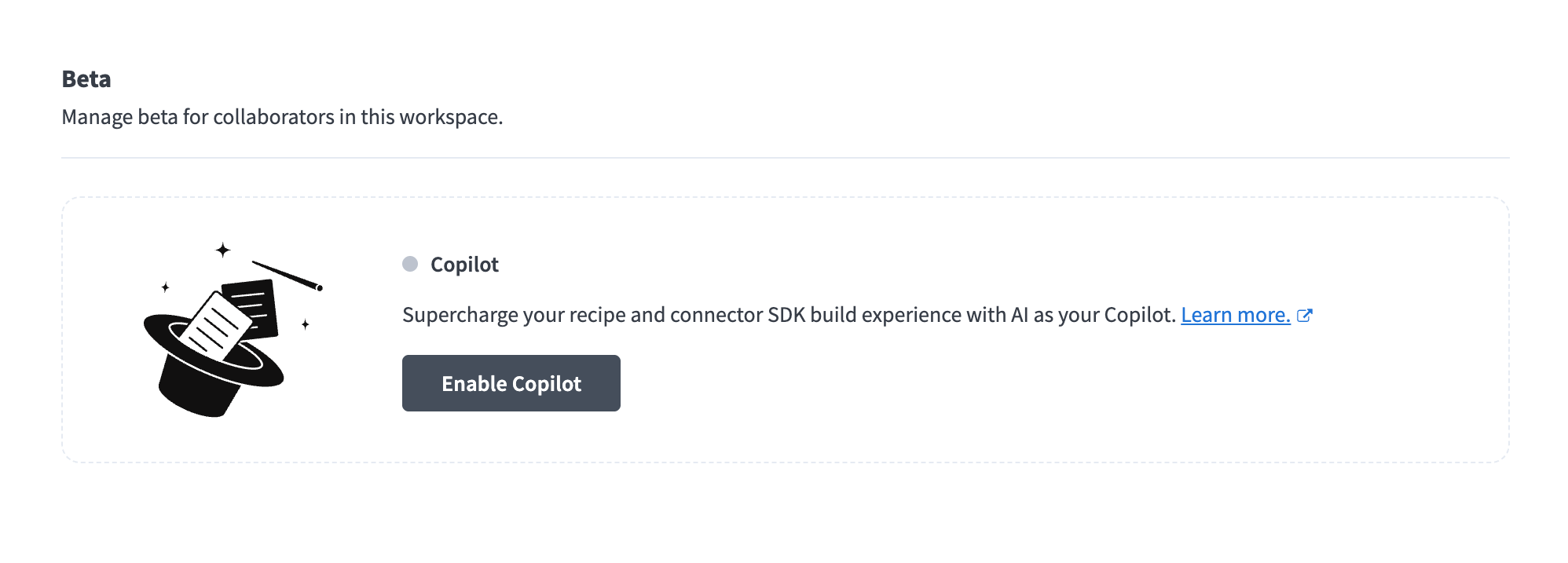 Enable Copilot in your workspace settings