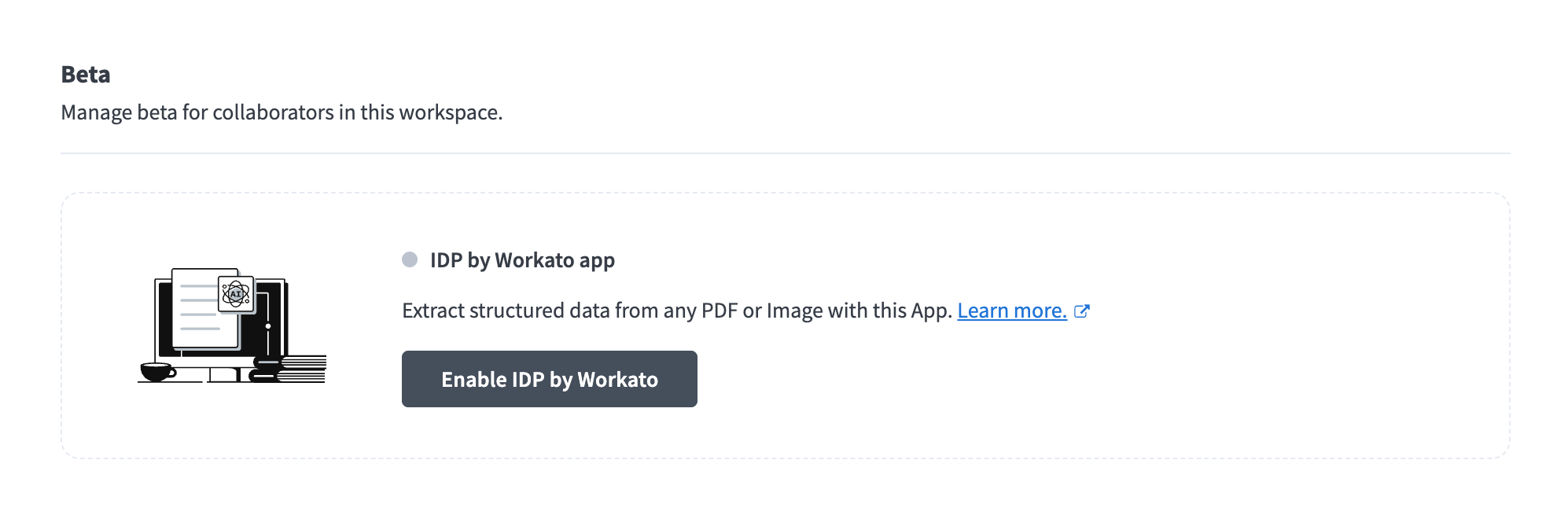 Enable IDP by Workato in your workspace settings