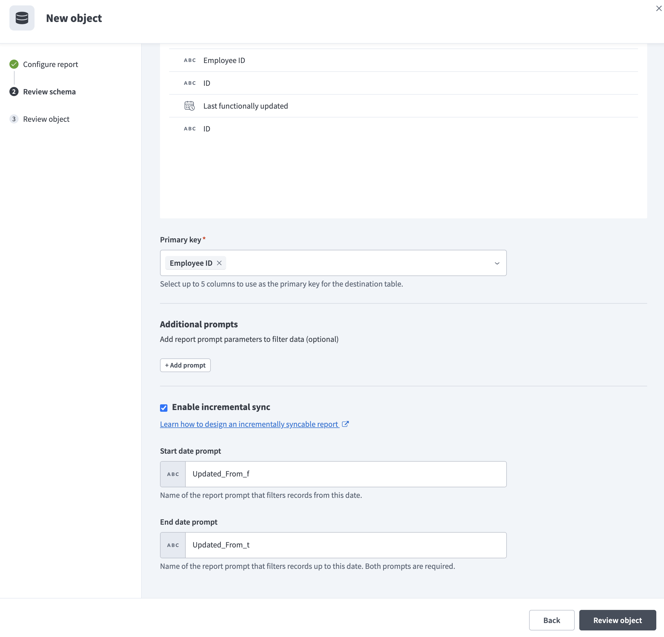 Enable incremental sync