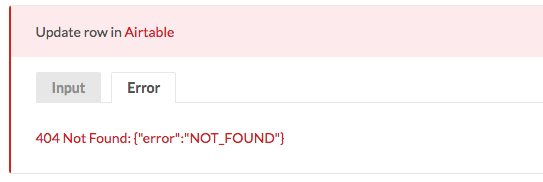 Formatted error message in recipe job detail page