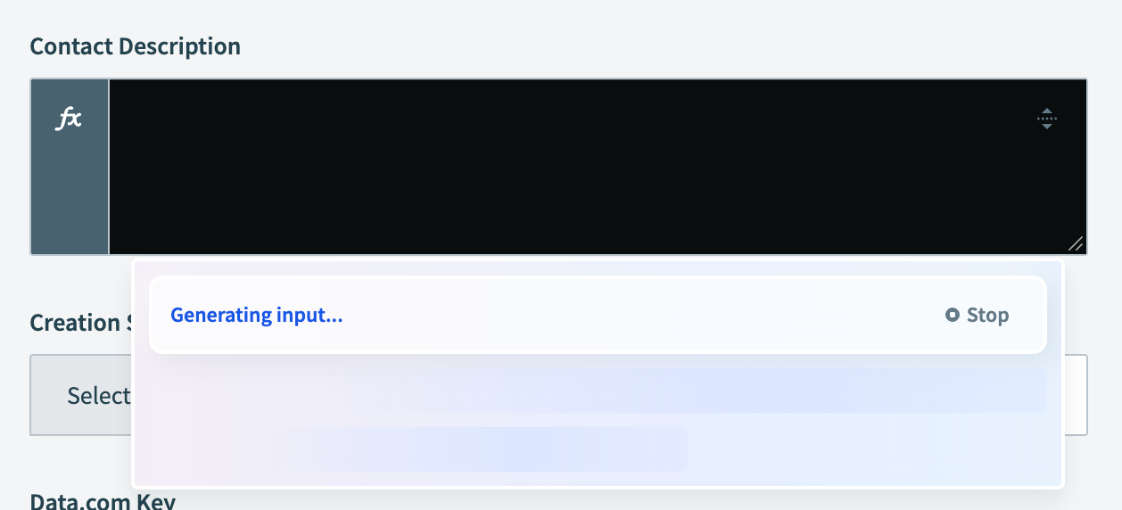 Generate input
