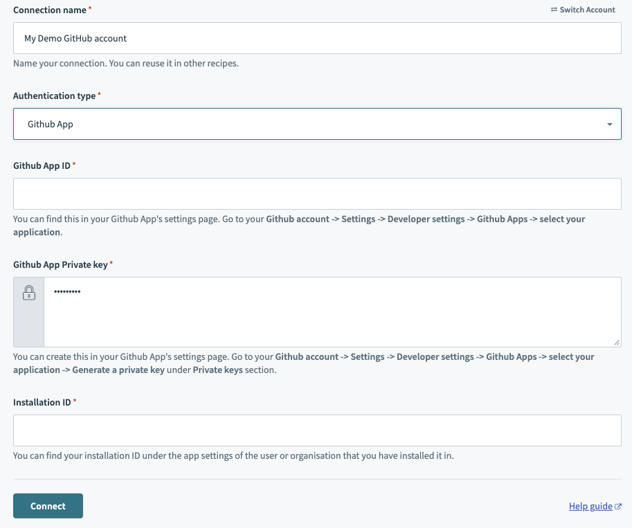 Github アプリでの認証