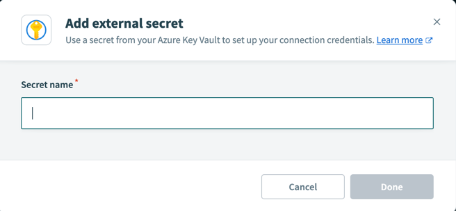 Add Azure external secret