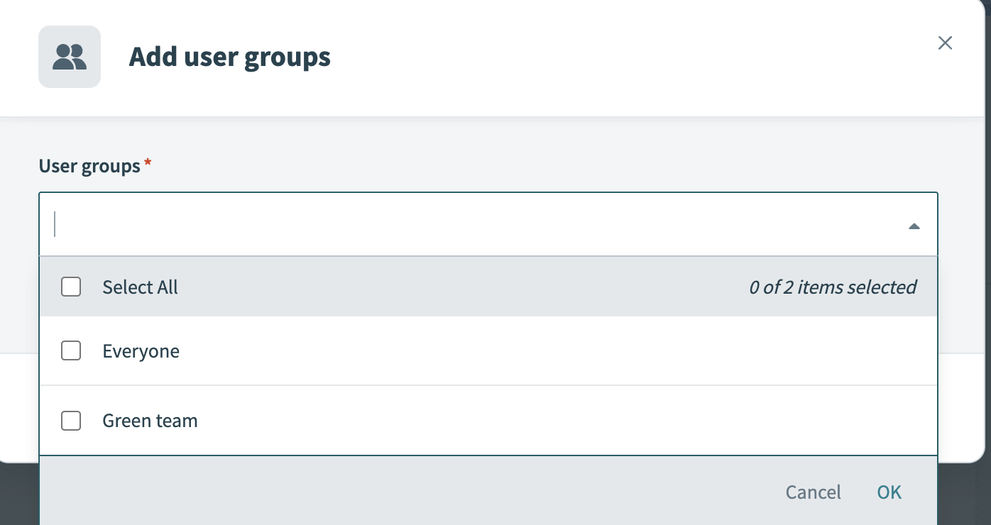 Add user groups