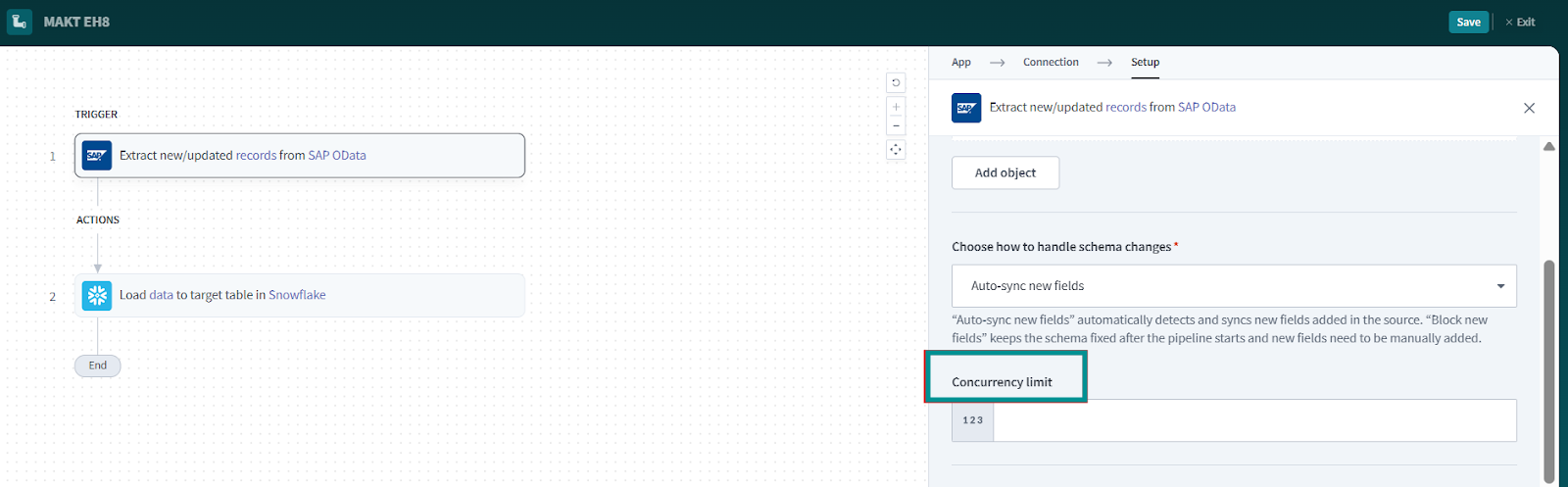 Adjust the concurrency configuration