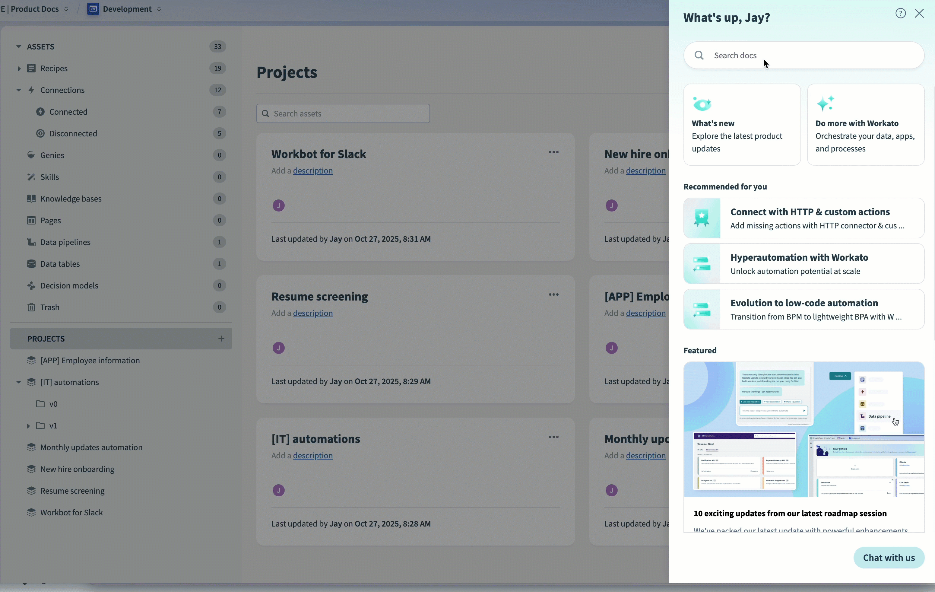 Un-dock, resize, and move the docs in AssistIQ
