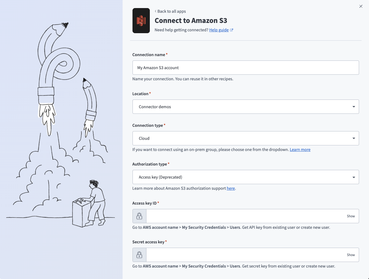 認証方法 - アクセスキー