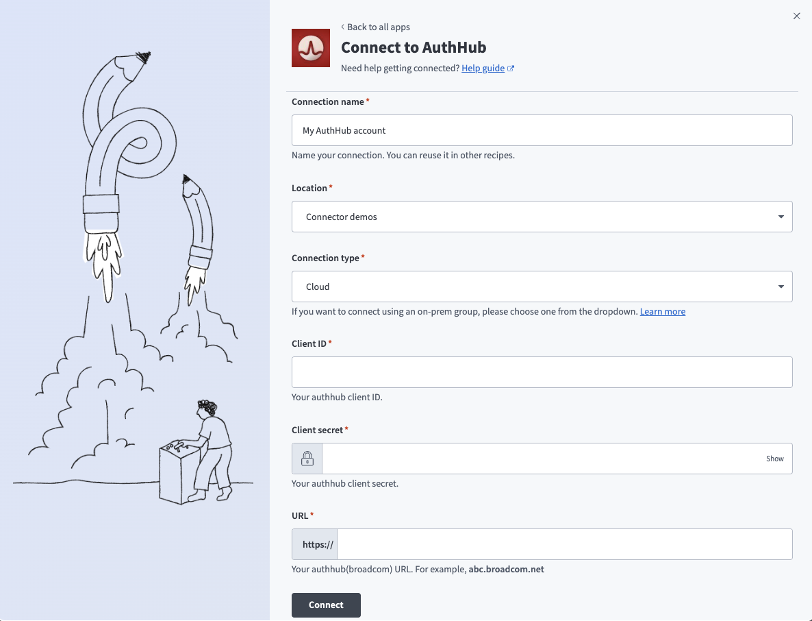 AuthHub connection setup