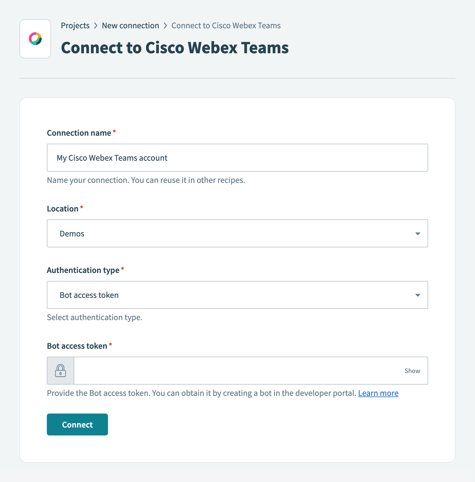 Connect to Cisco Webex Teams