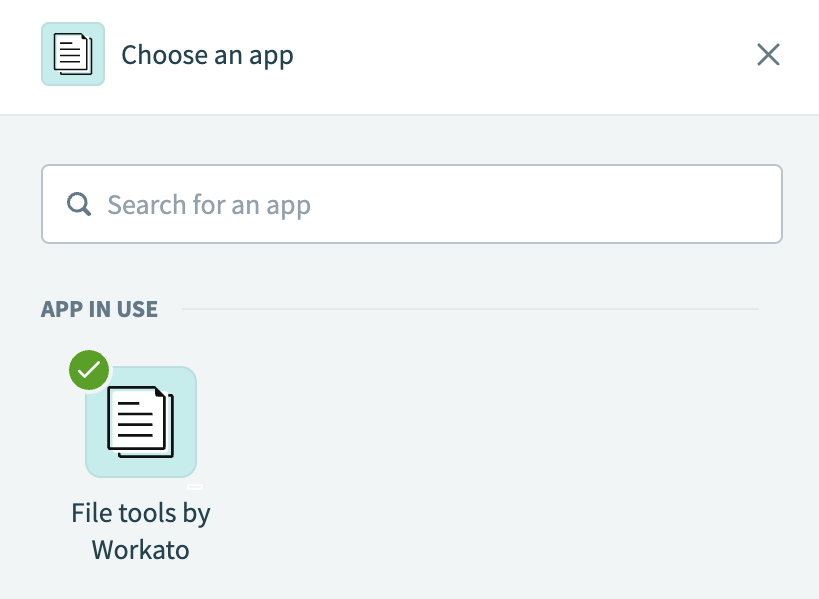 Choose File tools by Workato