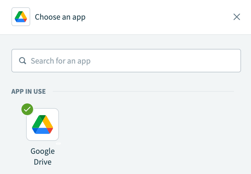 Choose Google Drive