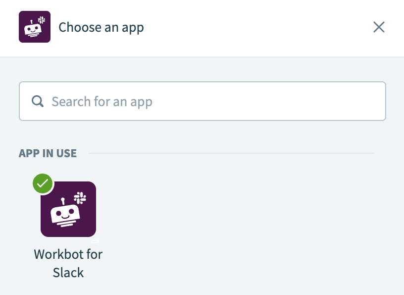 Choose Workbot for Slack