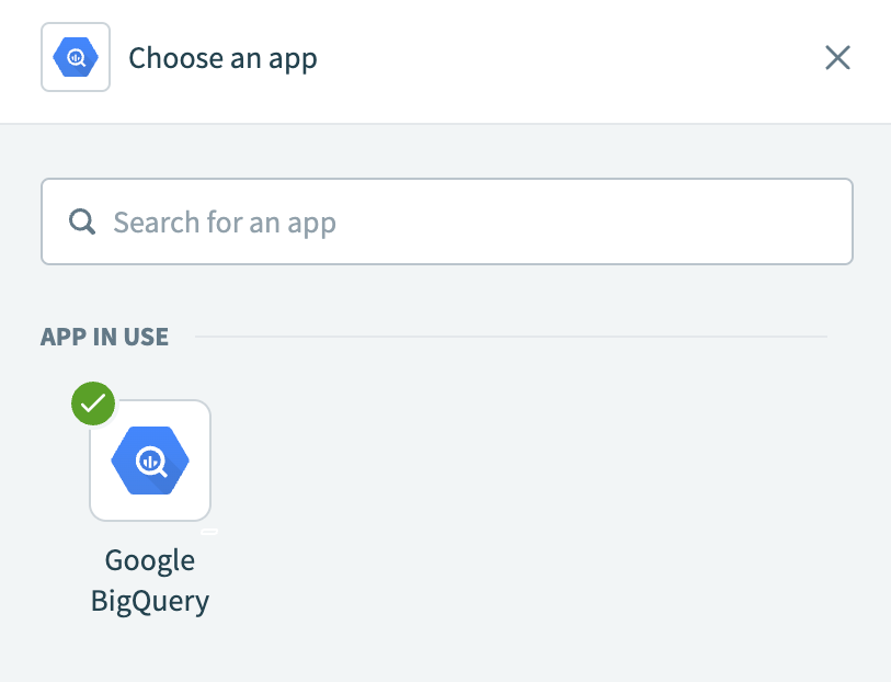 Choose Google BigQuery